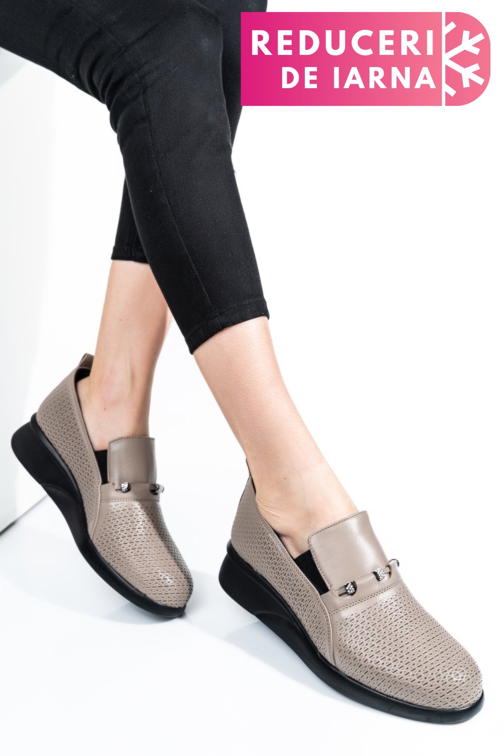 PANTOFI GRI PIELE NATURALA 4S7747