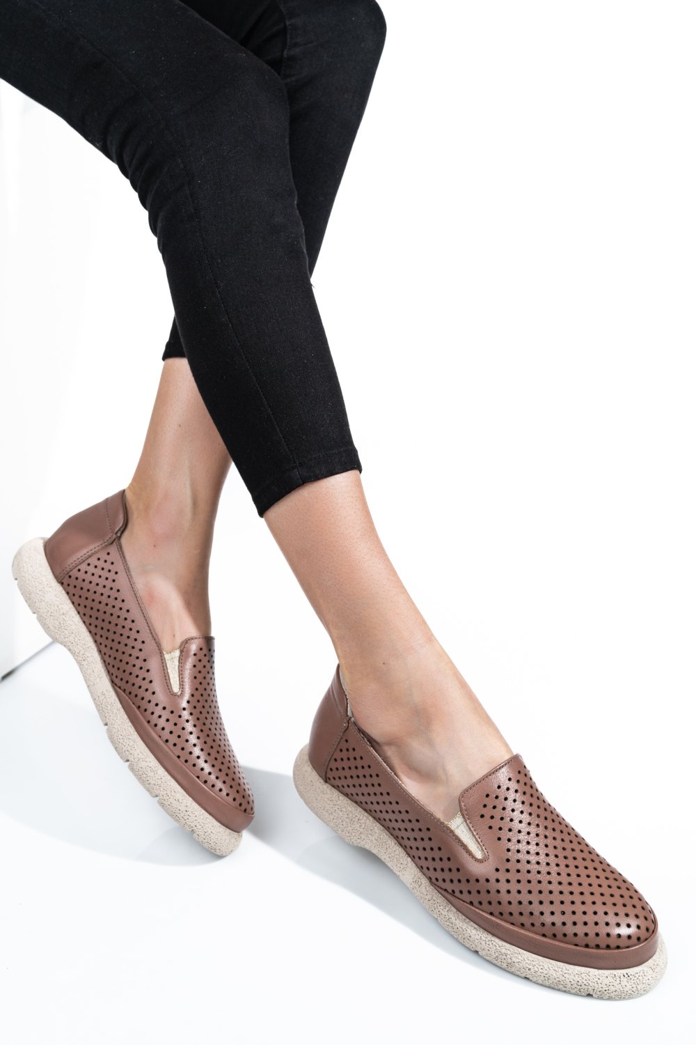 MOCASINI TAUPE PIELE NATURALA 2S7737