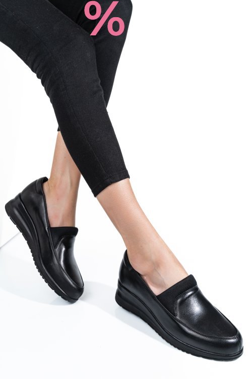 Pantofi negri piele naturala 4s7738