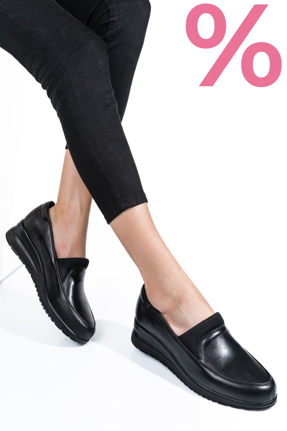 PANTOFI NEGRI PIELE NATURALA 4S7738