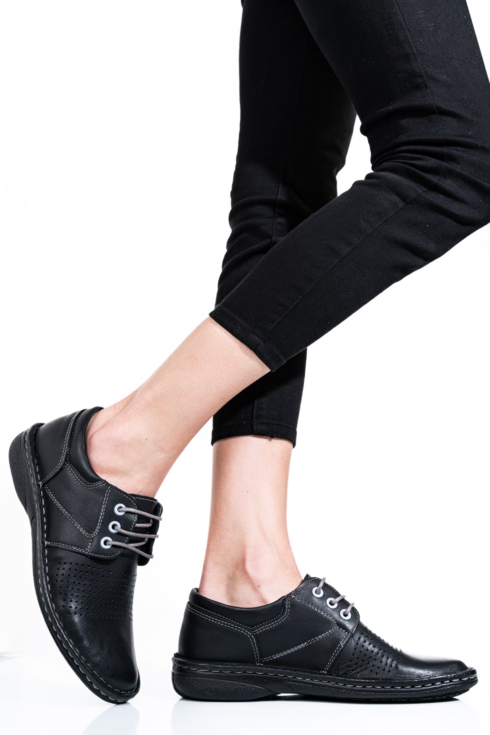 PANTOFI NEGRI PIELE NATURALA 1PC10808