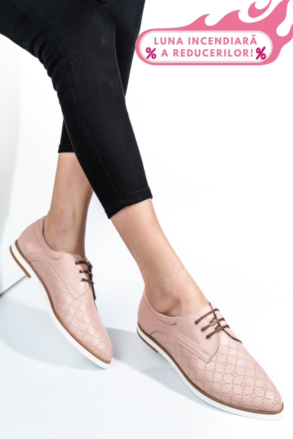 PANTOFI ROZ PIELE NATURALA 9PC01