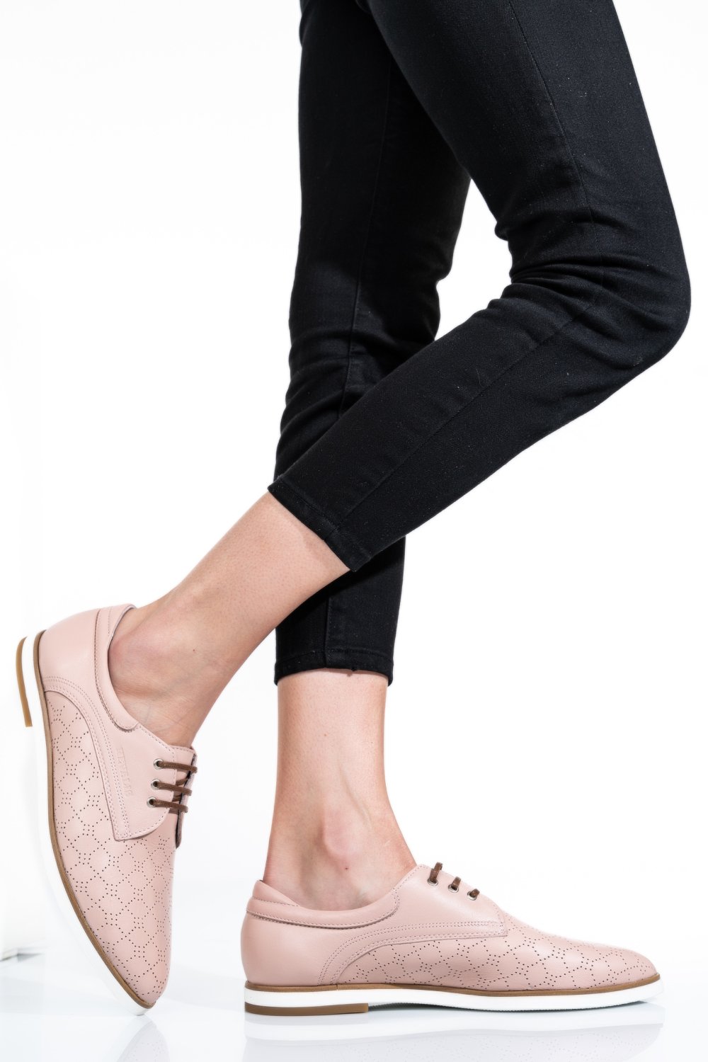 PANTOFI ROZ PIELE NATURALA 9PC01