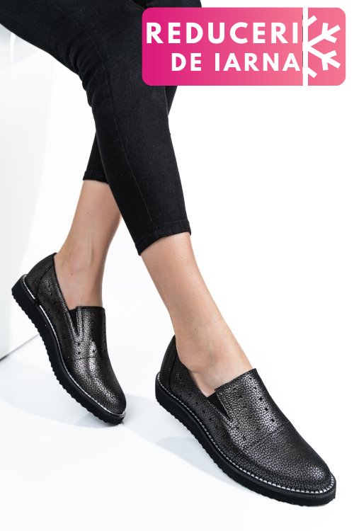 Pantofi negru piele naturala 1pc14155