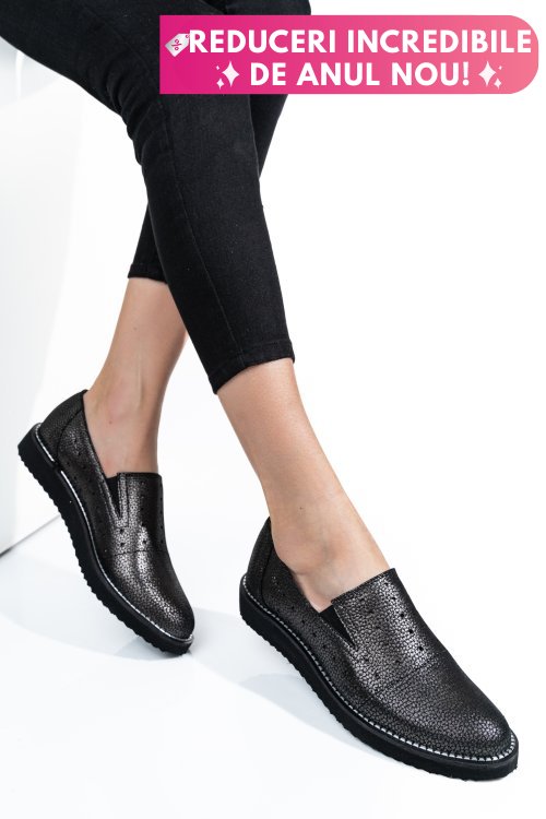 Pantofi negru piele naturala 1pc14155