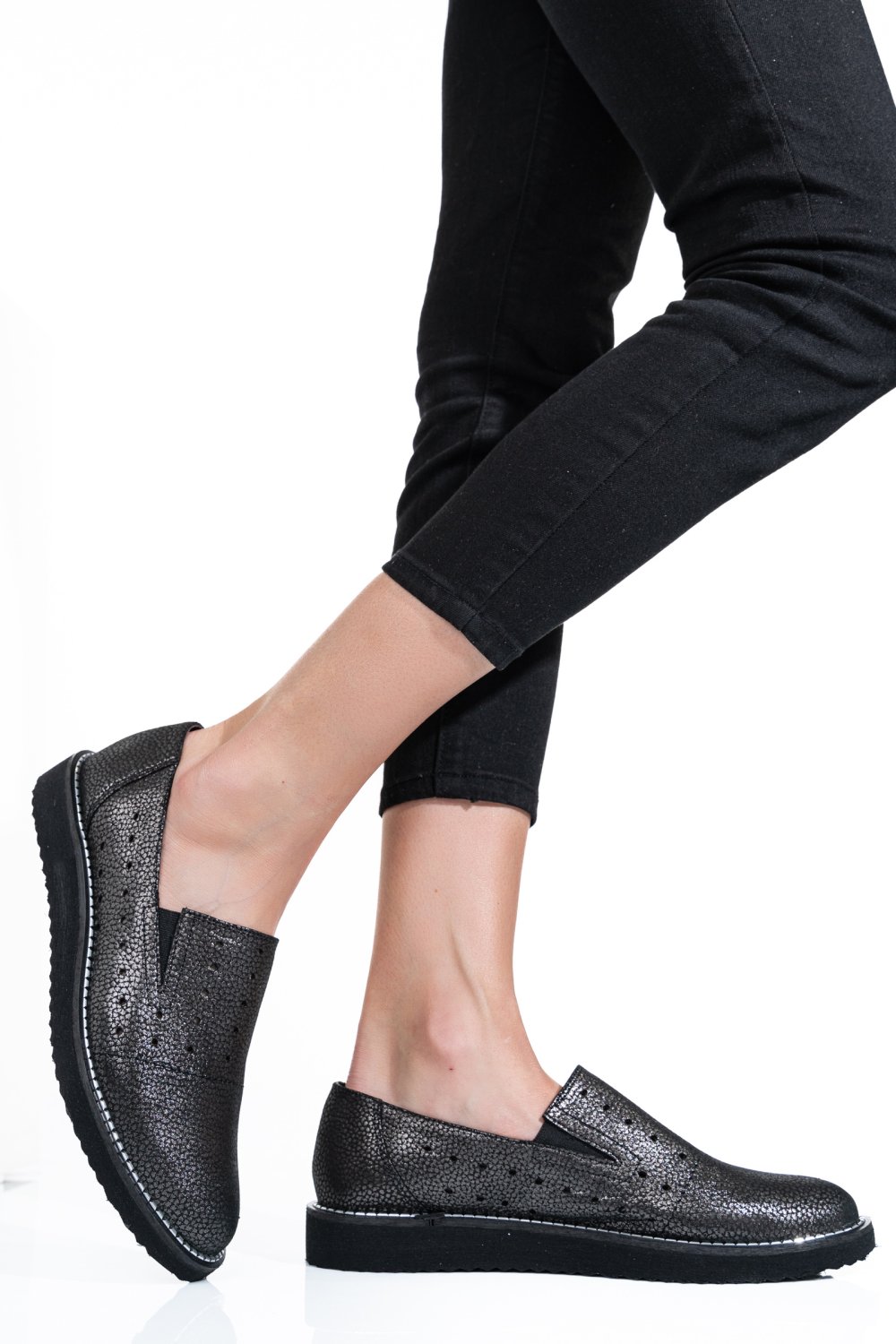 PANTOFI NEGRU PIELE NATURALA 1PC14155