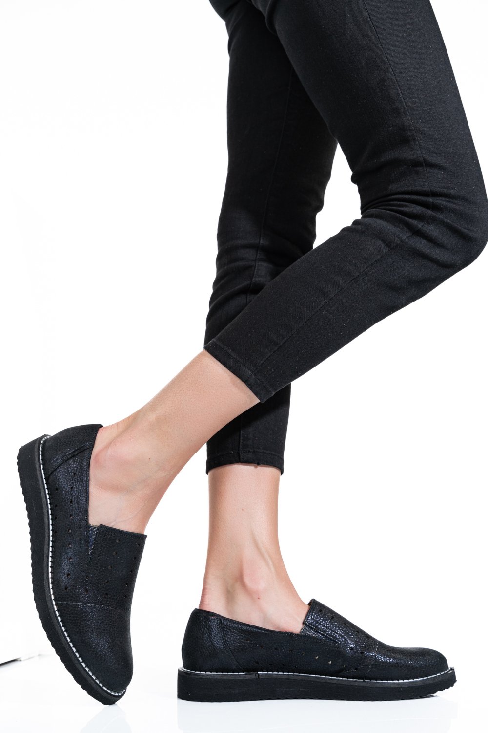 PANTOFI NEGRU SIDEF PIELE NATURALA 1PC14155