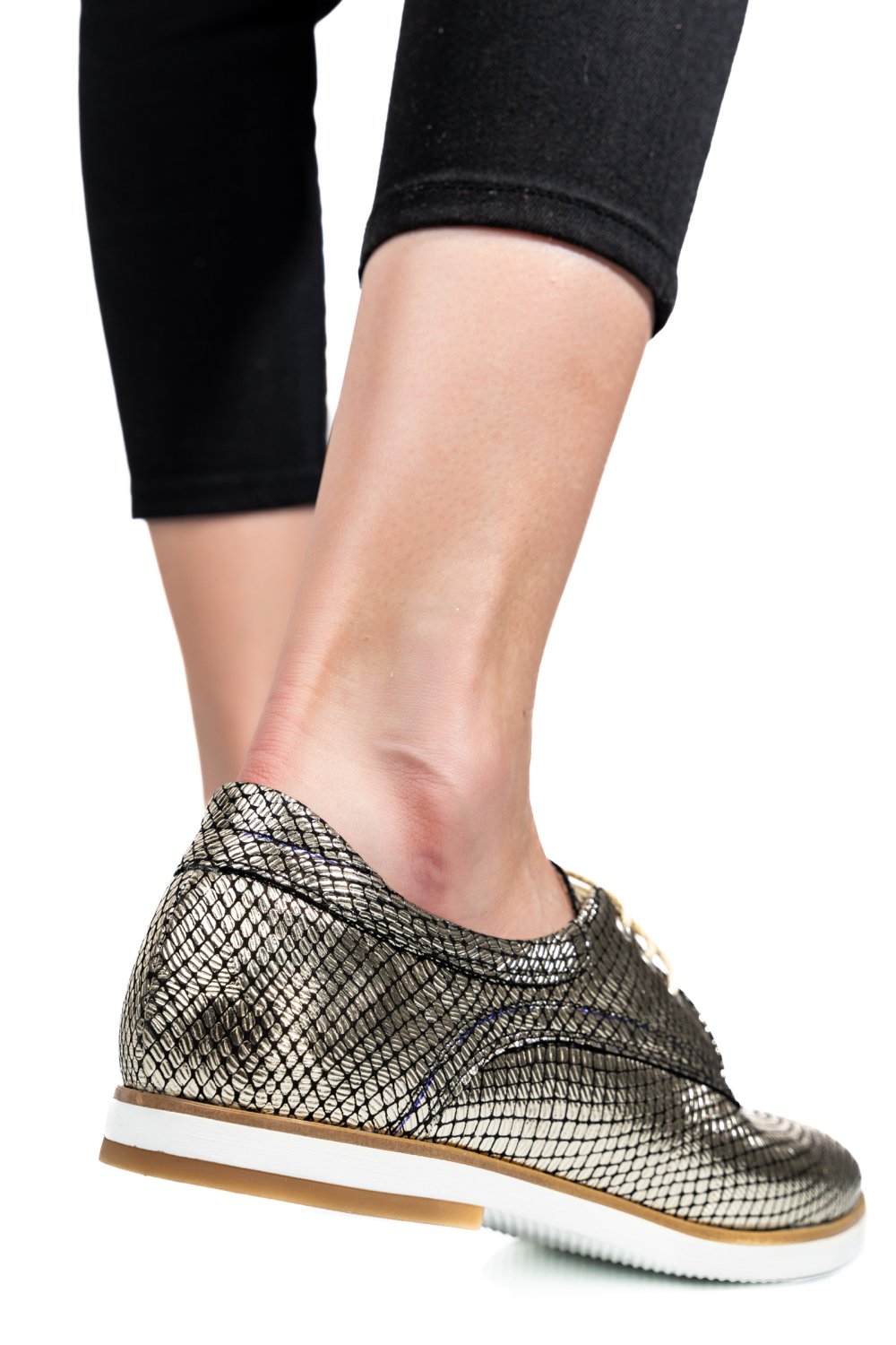 PANTOFI AURII PIELE NATURALA 9PC01