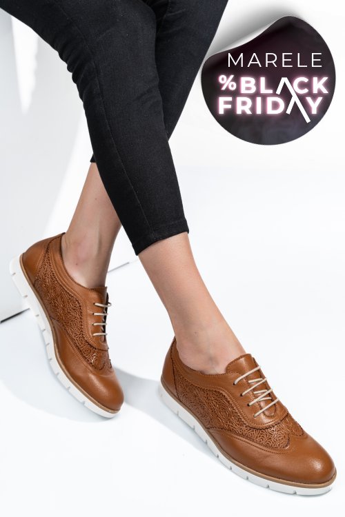 Pantofi bej piele naturala 9pc00