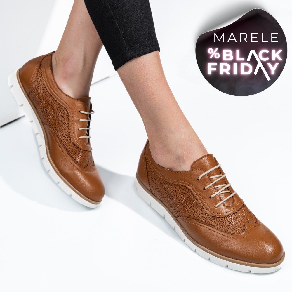 PANTOFI BEJ PIELE NATURALA 9PC00