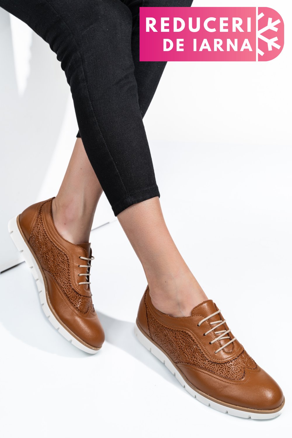 PANTOFI BEJ PIELE NATURALA 9PC00