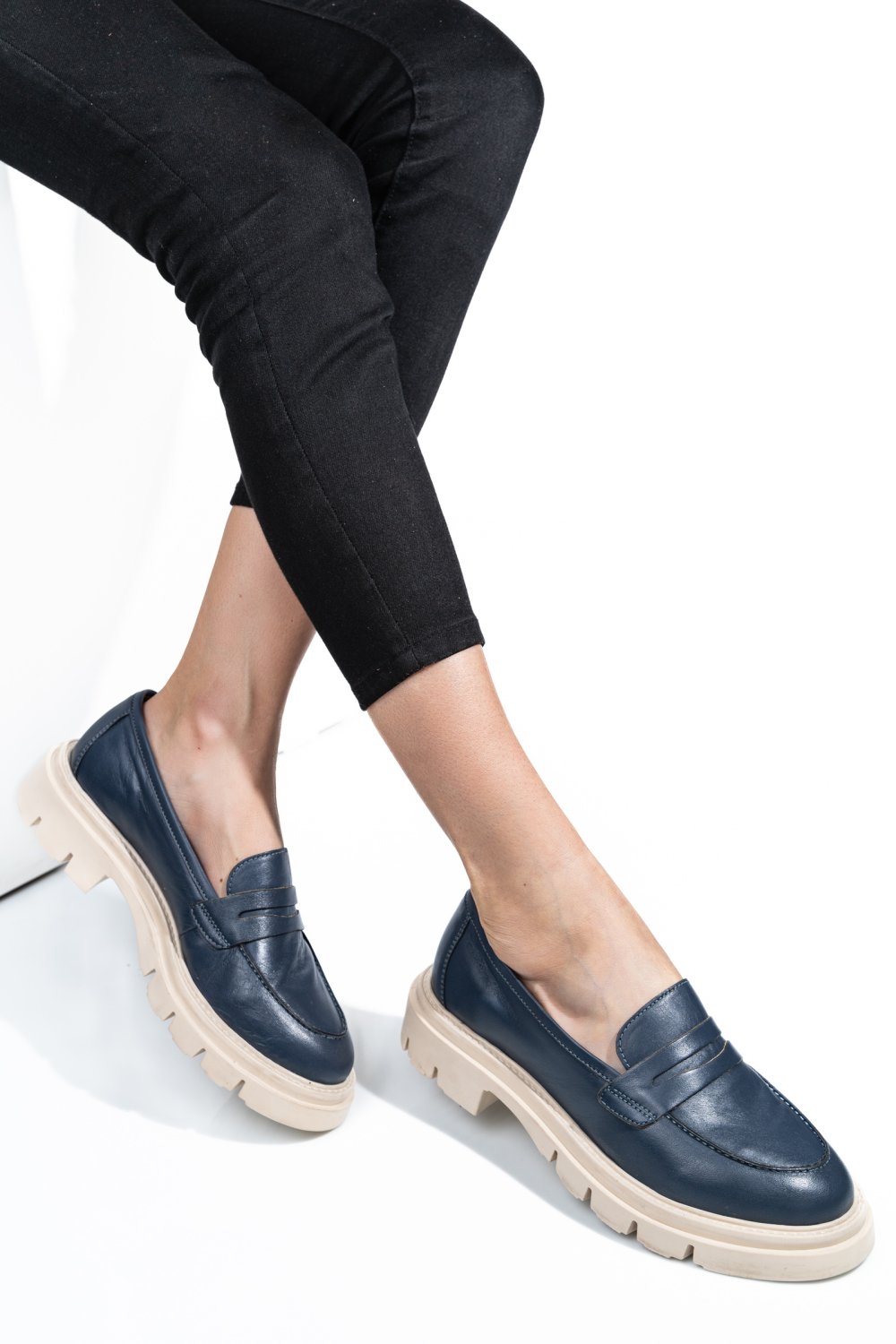 MOCASINI DAMA PIELE NATURALA BLEUMARIN 1S770042