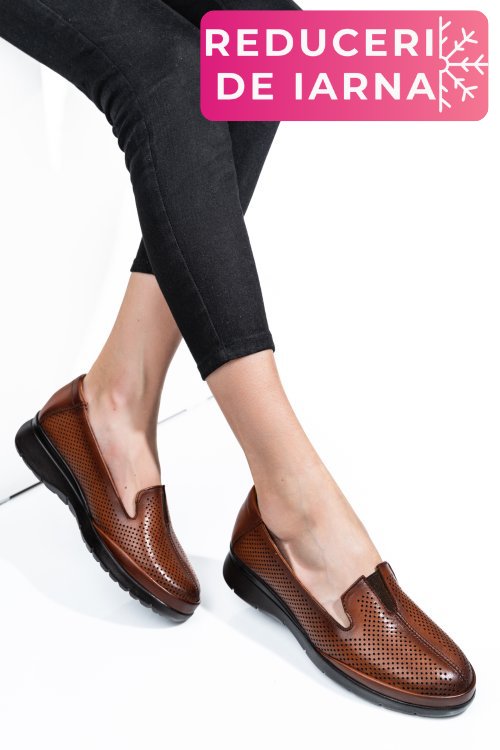 Espadrile maro piele naturala 4s7714