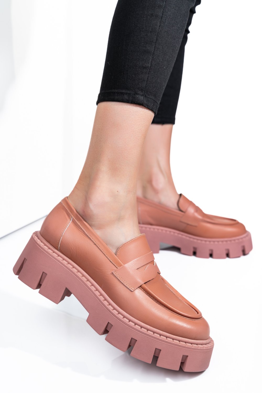 MOCASINI NUDE PIELE NATURALA E2325713