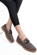 Mocasini gri piele naturala intoarsa 1s771205