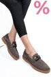 Mocasini gri piele naturala intoarsa 1s771205