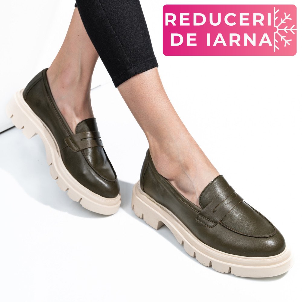 MOCASINI KHAKI PIELE NATURALA 1S770042