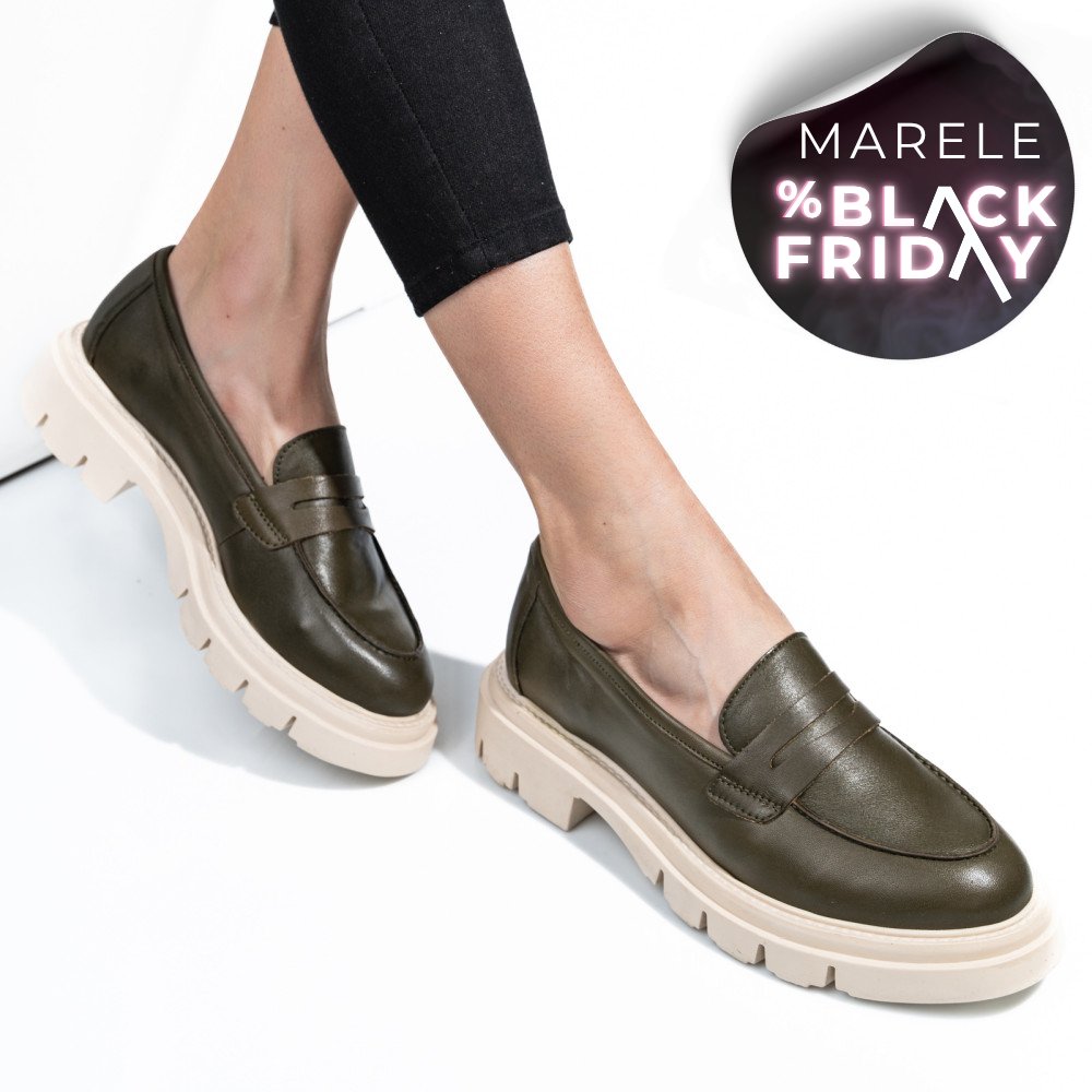 MOCASINI KHAKI PIELE NATURALA 1S770042