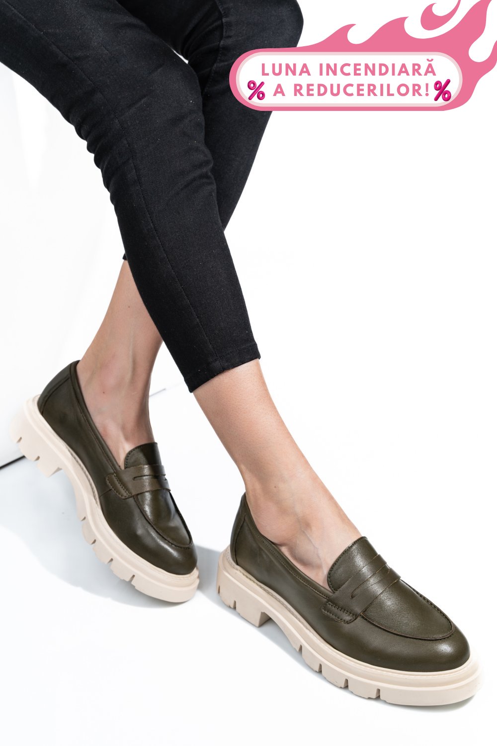 MOCASINI KHAKI PIELE NATURALA 1S770042