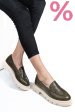 Mocasini khaki piele naturala 1s770042
