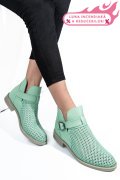 GHETE VERDE DESCHIS PIELE NATURALA 2PC21817NP