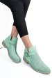 Ghete verde deschis piele naturala 2pc21817np