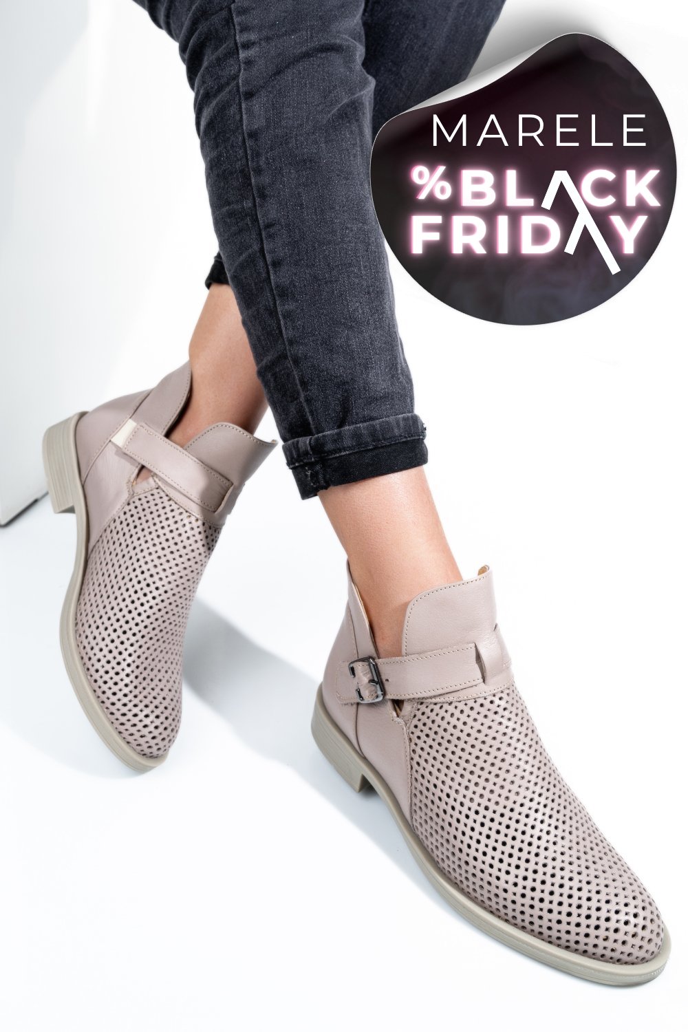 GHETE BEJ PIELE NATURALA 2PC21817NP