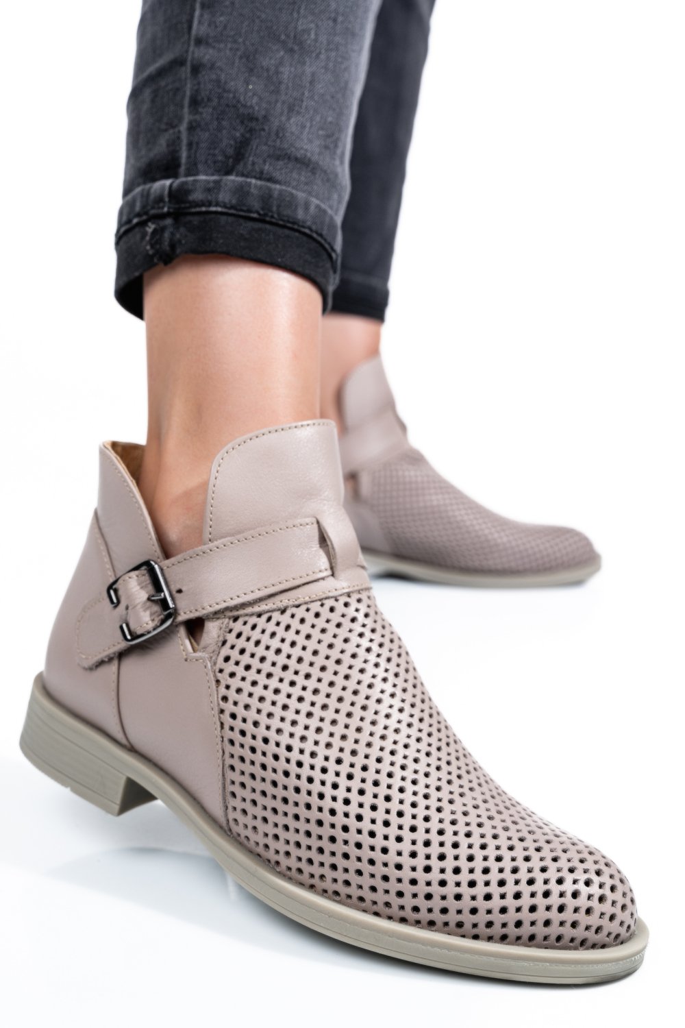 GHETE BEJ PIELE NATURALA 2PC21817NP