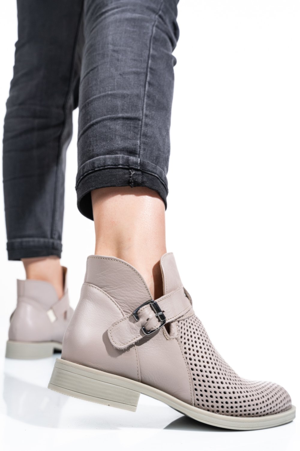 GHETE BEJ PIELE NATURALA 2PC21817NP