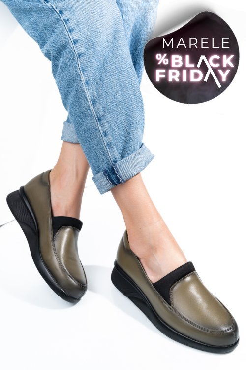 Pantofi khaki piele naturala 4s7738