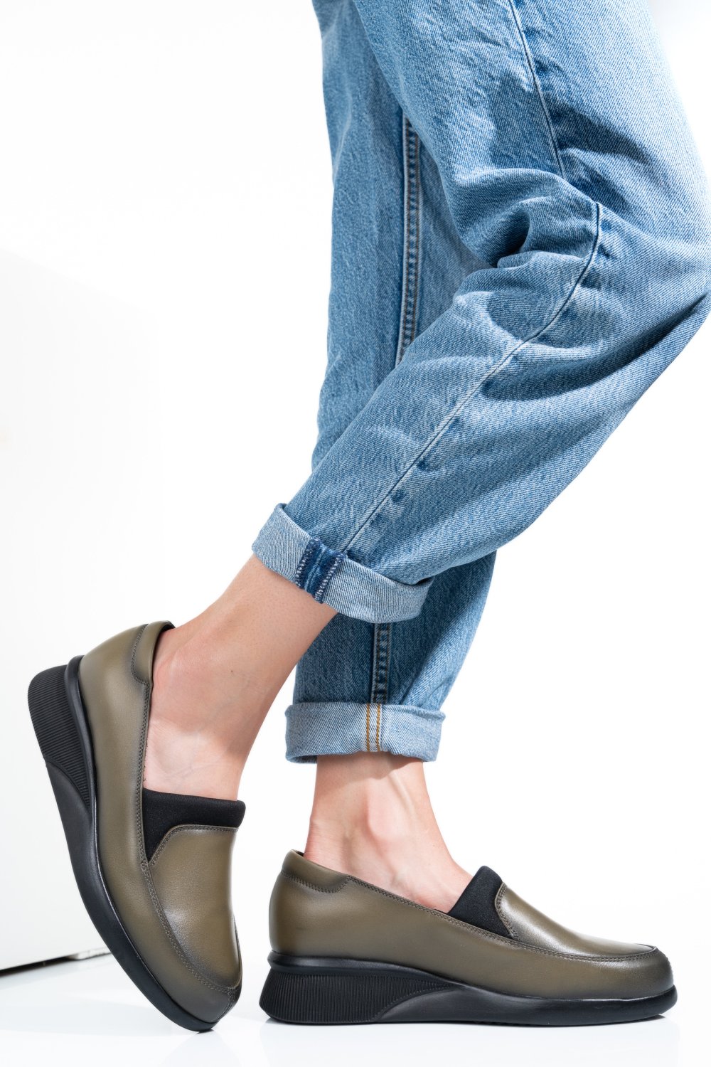 PANTOFI KHAKI PIELE NATURALA 4S7738