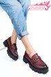 Mocasini wine piele naturala 3s7799b