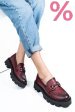 Mocasini wine piele naturala 3s7799b