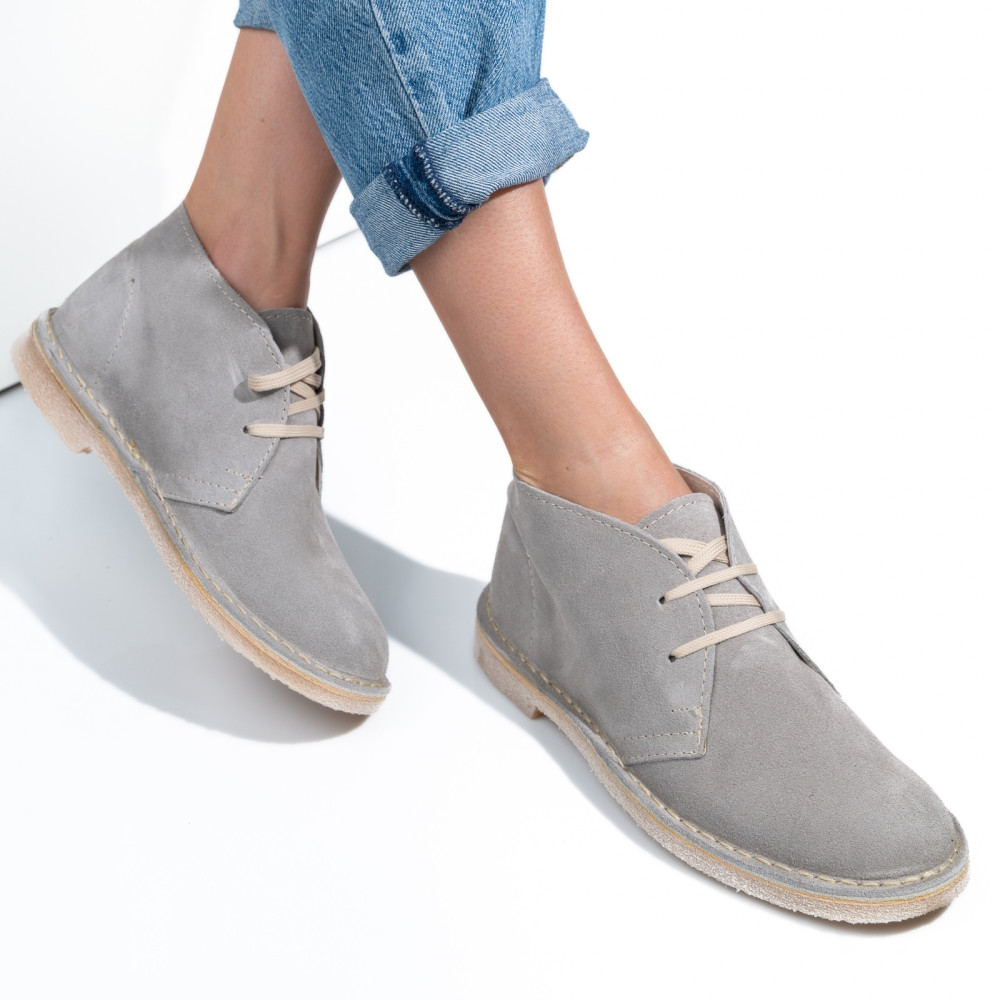 GHETE GRI PIELE NATURALA INTOARSA GS77Y5234B
