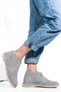 GHETE GRI PIELE NATURALA INTOARSA GS77Y5234B