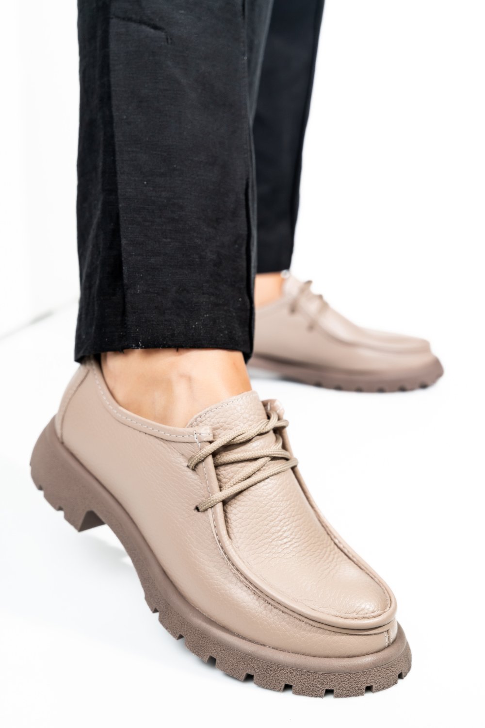 MOCASINI TAUPE PIELE NATURALA 4PC247