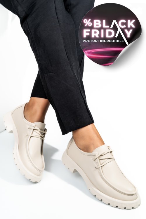 Mocasini bej piele naturala 4pc247