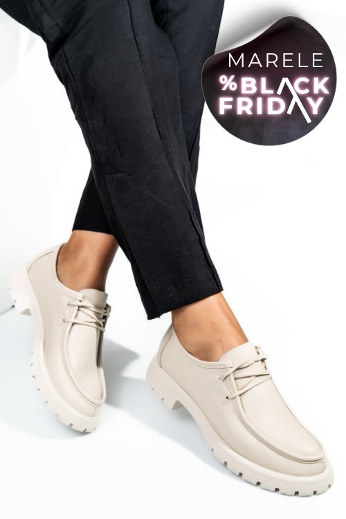 Mocasini bej piele naturala 4pc247