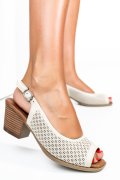 SANDALE BEJ PIELE NATURALA 7PC77