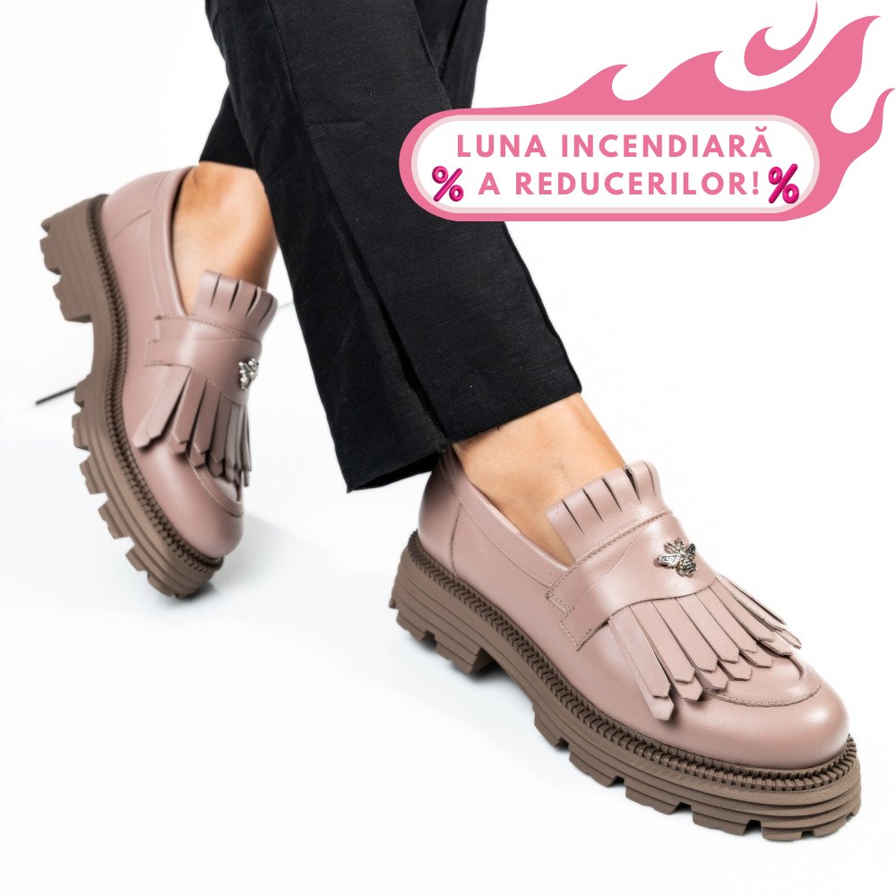 MOCASINI DAMA PIELE NATURALA NUDE 3S7795