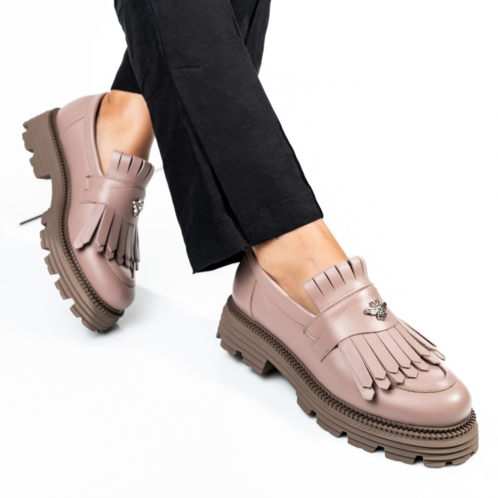 MOCASINI DAMA PIELE NATURALA NUDE 3S7795