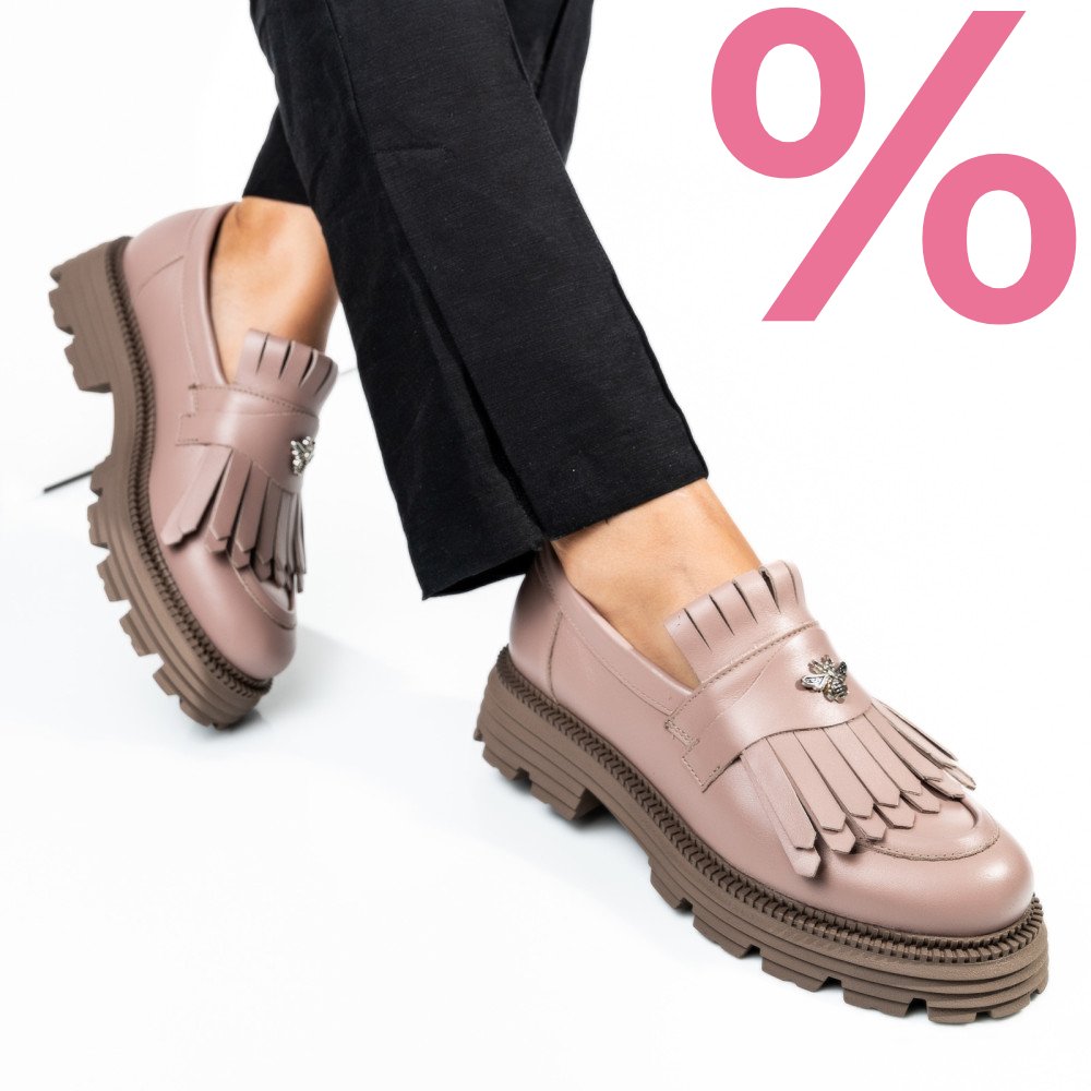 MOCASINI DAMA PIELE NATURALA NUDE 3S7795