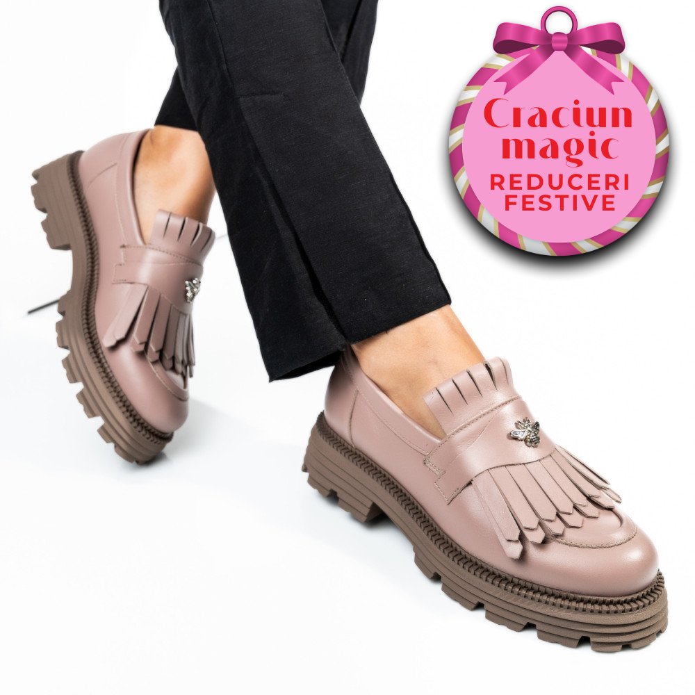 MOCASINI DAMA PIELE NATURALA NUDE 3S7795