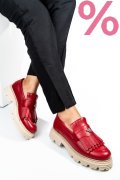 MOCASINI DAMA PIELE NATURALA ROSII TALPA BEJ 3S7795