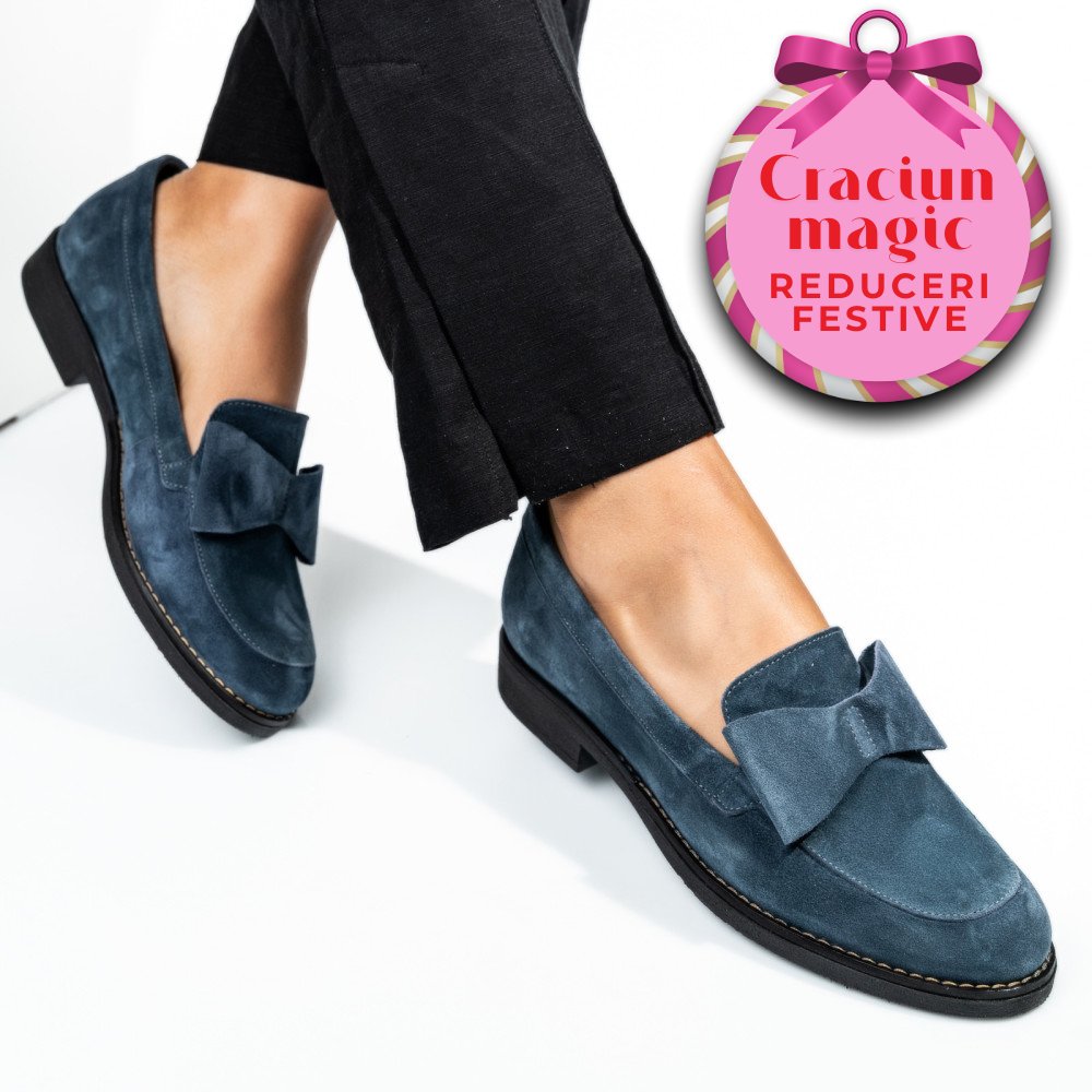MOCASINI BLEUMARIN PIELE NATURALA INTOARSA 2S77110