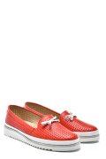 MOCASINI ROSII PIELE NATURALA 1PC07