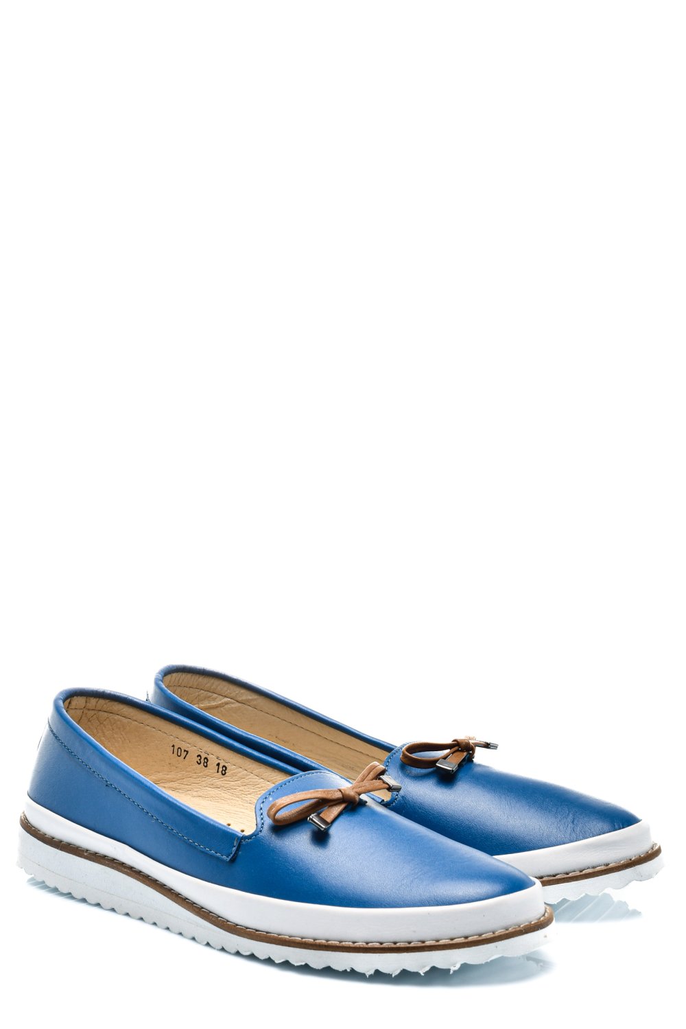 MOCASINI ALBASTRI PIELE NATURALA 1PC07