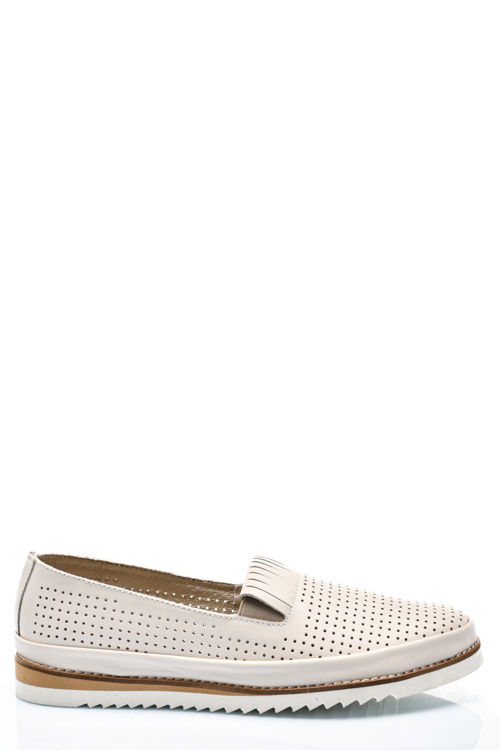 MOCASINI BEJ PIELE NATURALA 2PC36