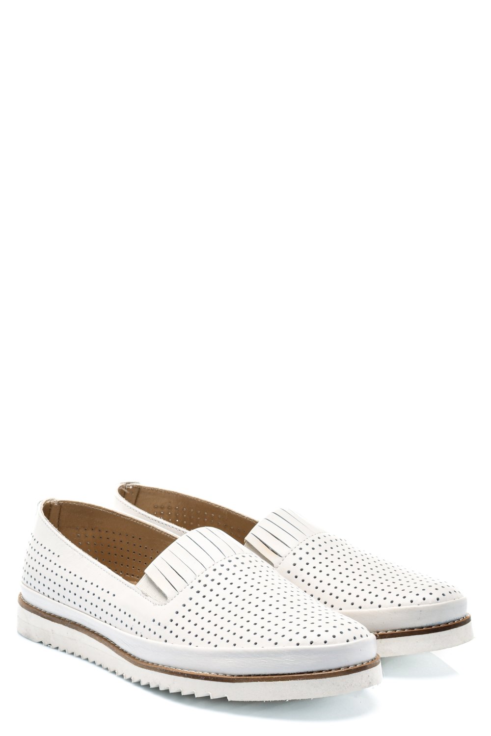 MOCASINI ALBI PIELE NATURALA 2PC36