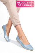 BALERINI ALBASTRU ARGINTIU PIELE NATURALA 1PC06